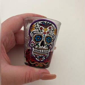 3 assorted shot glasses